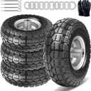 4.10/3.50-4 Tire and Dolly Wheel Flat Free - Solid Rubber Hand Truck Wheels 5/8" Axle - Gorilla Cart Tires Replacement for Garden, Wagon, Yard and Wheelbarrow (10 Inch 4 Pack)
