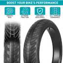 1/2 Pack 20/24/26x3.0 Fat Bike Tires ebike Tires with Tubes MTB Heavy Duty Wear-Resistant E-Bike Mountain Snow Bike Tire 20/24/26 x 3 Fat tireBlack