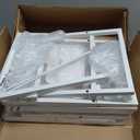 Small Makeup Vanity Desk 27.5''W with Mirror and Lights, Vanity Desk with 3 Fabric Drawers and Height-Adjustable Stand, Vanity Table for Girls Gifts, Bedroom and Small Spaces, White