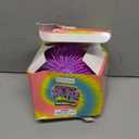 ArtCreativity Tie Dye Puffer Ball with Hanging Loop, Spiky Stress Relief Balls, 7 Inch Squeeze Fidget Toys for Kids, Calming Sensory Balls for Autistic Children, Party Favor (Purple & Blue)