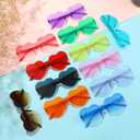 12/20/24 Pairs Heart Sunglasses for Women Men, Trendy Heart Shaped Rimless Transparent Sunglasses, Party Favors
