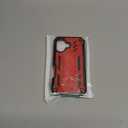 FNTCASE for iPhone 17 Phone Case: Military Grade Drop Proof Protection Mobile Cover with Kickstand | Matte Textured Rugged Shockproof TPU | Protective Sturdy Phone Case - 6.3 inch Red