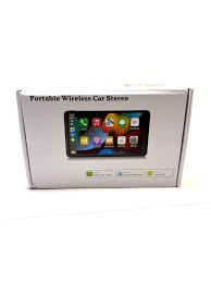 Portable Wireless Car Stereo, 7" Screen, Works with Apple Carplay, Android Auto