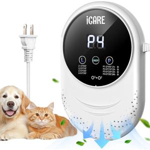 Ozone Odor Eliminator for Strong Odor 99% Cat Litter Deodorizer Pets Poof Odor Removal Air Ionizers Home Plug-in Air Purifier for Bedroom, Toilet, Kitchen, Shoe, Smoke, Formaldehyde Air Freshener (8 Modes)