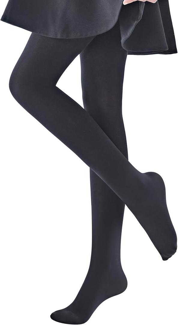 leg elegant Ballet Footed Dance Tights for Toddler and Kids Girls 50D (5-7 Years, Black)