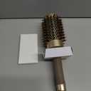 AIMIKE Round Hair Brush, Nano Thermal Ceramic & Ionic Tech, 2.1 Inch Barrel with Boar Bristles for Enhanced Texture, Golden, Hair Drying, Styling, Curling and Shine + 4 Free Clips