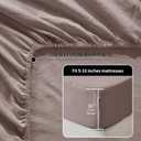 LBRO2M 100% Pure Linen Sheet Set Deep Pocket Up to 16" Bed Sheets Sets, Natural Flax Beddings Soft, Breathable, Comfortable for All Seasons 4 Pcs Sheet Set King Size, Mauve Desert