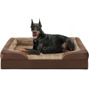 FURTIME Orthopedic Dog Bed for Extra Large Dogs - XL Waterproof Dog Sofa Bed, Ultra Comfy Supportive Foam Pet Bed with Removable Washable Cover, Jumbo Dog Bed with Nonskid Bottom