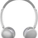 LORELEI Q60 Wireless Bluetooth On Ear HeadphonesBuilt-in Micphone, 40 Hours Up Battery Life, Lightweight Bass Mode, Memory Earmuffs (Silver)