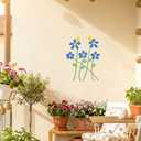 Metal Flower Wall Art Spring Flower Decorations for Indoor Outdoor Metal Floral Dceor for Hanging Living Room Bathroom Kitchen Bedroom Dining Room Housewarming Gifts