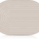 Elfcool Stone Bath Mat Diatomaceous Earth Shower Mat Non Slip Quick Dry Bath Stone Mat Super Absorbent Bathroom Floor Mat for Bathroom Kitchen Counter (Off White), 1'3" x 1'11"