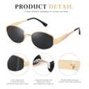 Dokbini Women's Retro Sunglasses - Classic Trendy Polarized Sun Glasses UV Protection Fashion Eyewear Gold Green
