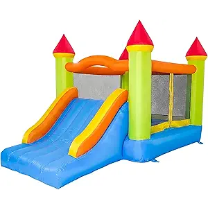HAPYBOUCY Bounce House, Inflatable Bouncy Castle for Kids 3-10, Bouncy House with Big Slide & Blower, 13ft Lx8.2ft Wx8ft H, Jump House Outdoor Indoor Use, Nice Choice for Backyard Party&Birthday Gift