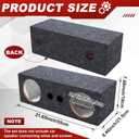 6.5 Inch Car Audio Enclosure Box, Sealed Covered Car Audio Vehicle Speaker Box with 2 Slot Port Vent for Improves Stereo and Sound System Accessories