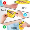 ArtCreativity Folding Pocket Frisbee Set -12 Pack - Foldable Frisbees for Kids and Adults - Summer Vacation Essentials - Summer Outdoor Toys for Kids - Fun Birthday Party Favors for Boys and Girls