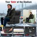 Suteck Heated Stadium Seats with Back Support 1 Pack, 23" Wide Sofa Style
