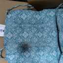 ARDEN Outdoor Dining Chair Cushion, 2 Pack, 18 x 20, Rain-Proof, Fade Resistant, Turquoise Daphne Medallion