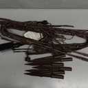 EAMBRITE 6PK Lighted Branches Brown Twig Stake with 120LED Warm White Lights, 30" Pathway Light for Outdoor and Indoor Use(Vase Excluded)