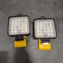 2 Pcs Cordless LED Work Light for Dewalt 20v Max Battery, 96W 10000LM Battery Light for Dewalt 20v Tools, Portable Outdoors Flood Lighting with USB & Type-C Charging Port, Low Voltage Protection