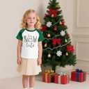 CQF Toddler Christmas Shirts for Kids Cute Snowman Raglan T-Shirts Boys Girls Patchwork Xmas Holiday Tee Green-White (White), Size: 110