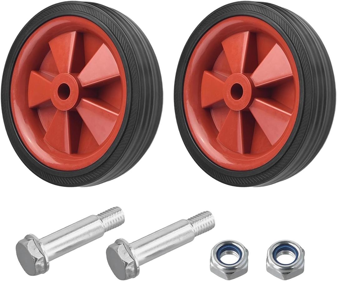 2 Pack Air Compressor Wheel Replacement, Easy to Install, Versatile Use, Absorption, Non-Slip, 5"-6", Shockproof (5")