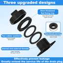 Stock Tank Drain Plug with Tape, Plastic Leak-Proof Stock Tank Plug Replacement Parts Fit for Rubbermaid 50/70/100/150/300 Gallon Commercial Tanks Accessories