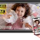 64GB 15.6" Frameo Digital Picture Frame WiFi, Large Electronic Photo Frames 1920 x 1080 IPS FHD Touch Screen, Send Photos from Your Phone from Anywhere, Best Gifts for Parents and Grandparents