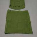 ANRABESS Women 2 Piece Skirt Sets Summer Strapless Crop Top Matching Bodycon Sexy Going Out Mini Club Dress Outfit Clothes (Medium, Green)