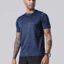 5 Pack Mens Active Quick Dry Crew Neck T Shirts | Athletic Running Gym Workout Short Sleeve Tee Tops Bulk (Blue, M)