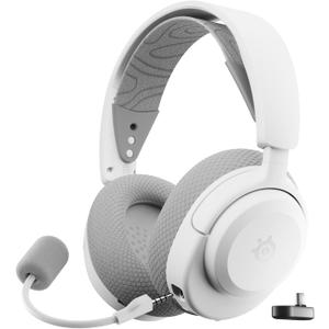 SteelSeries Arctis Nova 3P Wireless MultiPlatform Gaming Headset  Mobile App Control  40 Hours Battery Life  Magnetic Drives in Neodymium  2.4GHz/Bluetooth  PS5, PS4, PC, Switch White