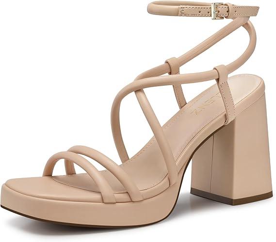 Women Chunky Platform Heels: 3.9 Inch High Heel Prom, Wedding, Party, Square Open Toe Heeled Sandals, Strappy Comfortable Sexy Dressy Heels 7 Women Chunky Platform Heels: 3.9 Inch High Heel Prom, Wedding, Party, Square Open Toe Heeled Sandals, Strappy Comfortable Sexy Dressy Heels 7
