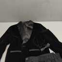 Boys Tuxedo Suit 3 Pieces Kids Formal Slim Fit Velvet Suits Set for Wedding Prom Party Black, Size 140