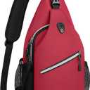 MOSISO Small Sling Bag for Women Men, Casual Crossbody Shoulder Bag, Sling Backpack Chest Daypack for Travel Hiking