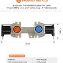 W10906602 Washer/Dryer water inlet valve Compatible with Whirlpool Kenmore Amana Washer Replace W10869511 W11176412 4460930 AP6036153 PS11769643 EAP11769643