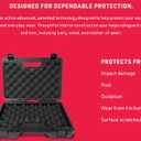 PAK Gun 13-inch Hard Gun Case for Pistols Weather-Resistant HDPE Shell Lockable Tabs Protective Foam 13.5 x 10 x 3.5 in Made in USA