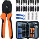 ECO-WORTHY Solar Crimper Tool Kit 13 PCS Solar Tools - a Crimper, 10 Pairs of Solar Connectors, 2 Pairs of Solar Connector Spanner Wrench for Solar Panel Cable Assembly and Installation