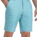 M MAELREG Golf Shorts Men Print Quick Dry 9" Stretch Lightweight Water-Resistant Flex Flat Front Fashion Mens Shorts Casual (Lake Blue Heather Dot)