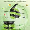 Cold Press Juicer, 5.12" Wide Feed Chute Juice Extractor Machine, Slow Masticating Juicer with Quiet Motor, High Juice Yield, BPA-Free, Juice Maker for Whole Fruits, Vegetables & Leafy Greens
