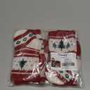 LimBridge Mini Christmas Stockings, 7 Inchs Knitted Christmas Stocking Cute Holiday Decorations, 6 Pack Xmas Stockings, Burgundy, Green, Ivory White