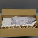 Hioasis 175pcs White and Gold Plastic Plates - Gold Plastic Dinnerware Set Includes 25 Dinner Plates, 25 Dessert Dinnerware, 25 Cups, 25 Rolled Napkin Cutlery Perfect for Wedding & Party