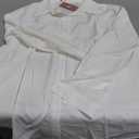 HOTOUCH Women Oversized Button Down Shirts Office Drop Shoulder Blouse Long Sleeve Boyfriend Dress Shirt with Pockets, L