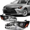 SCITOO Headlight Assembly Fits For 2015-2017 for Toyota Camry Headlamp Driver and Passenger Side