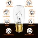 Belleone Light Bulb Fits for LG Microwave Oven - Compatible with LG Frigidaire Ken-more Whirlpool GE Over the Range Microwave, Dimmable 125V 30W E17 Base, Kitchen Night Light, Repalce 6912W1Z004B,4pcs