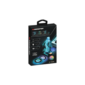 Monster Multicolor LED Cup Holder Lights, 2-Pack