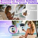 ELEBOX Phone Umbrella for Iphone Sun Shade Shield, Magnetic Mini Phone Umbrella with Bendable Design & Rotatable Phone Ring, Anti-Glare Outdoor phone Shade for iPhone/Android/iPad/Kindle/Laptop/Camera