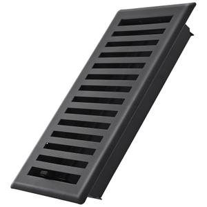 Floor Register 4X10 Inches, Heavy Duty Walkable Floor Vent Covers, Easy Adjust Air Supply Lever Decorative Floor Vents - Vent Covers for Home Floor - Matte Black