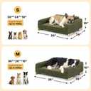 Veehoo Elevated Dog Bed Indoor, Wood Furniture Style Dog Couch Sofa with Removable Washable Cover, Cute & Durable Dogs Bed Furniture for Small Dogs & Puppies Up to 40 lbs