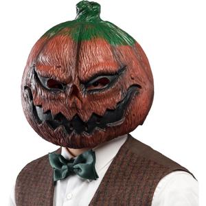 CreepyParty Deluxe Novelty Halloween Costume Party Props Latex Pumpkin Head Mask (Pumpkin)