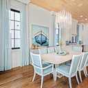 9 x TOCHIC Modern Farmhouse Chandelier for Dining Room 18", Small Vintage White Wood Chandeliers Light for Living Room, Rustic Pendant Lighting Fixture Ceiling Hanging for Foyer Bedroom Entryway