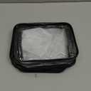 MODENGKONGJIAN TSA Approved Toiletry Bag, 3 Pcs Clear Toiletries Bags Quart Size Travel Makeup Cosmetic Bag for Women Men, Carry on Airport Airline Compliant Bag (Matte black)